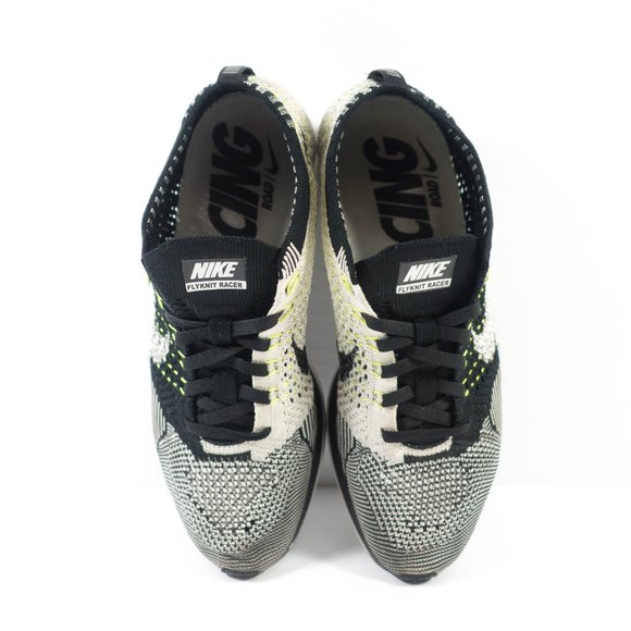 Nike Flyknit Racer Running Shoes - Men's Size 7 - Black White - Picture 7 of 9